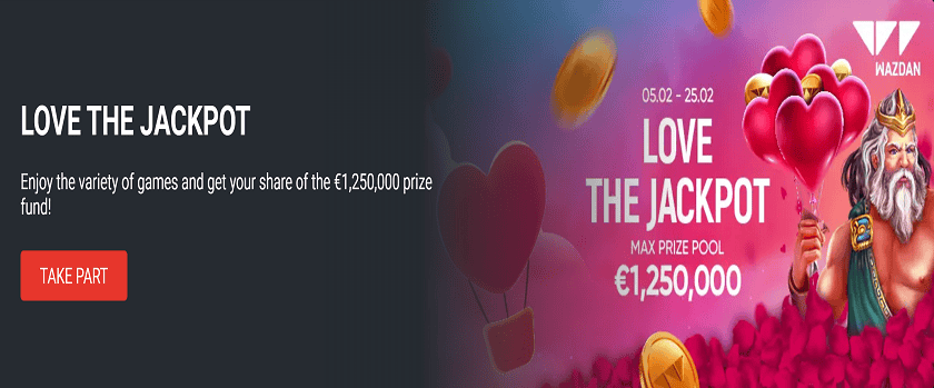 Megapari Love the Jackpot Promotion €1,250,000 Prize Pool