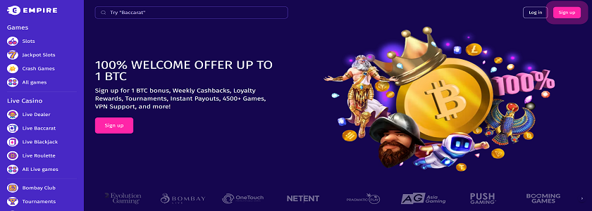 Empire.io Homepage