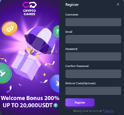 Can I Register Anonymously to Crypto-Games
