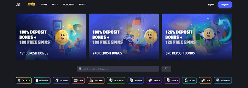 mBitcasino Homepage