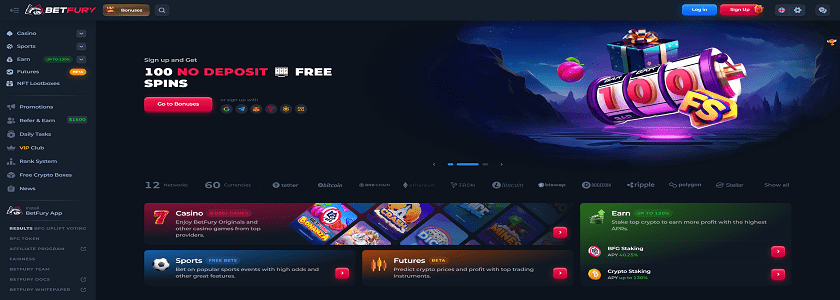 BetFury Homepage