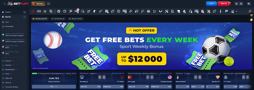 BetFury Homepage
