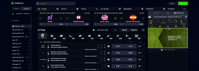 Bets.io Homepage
