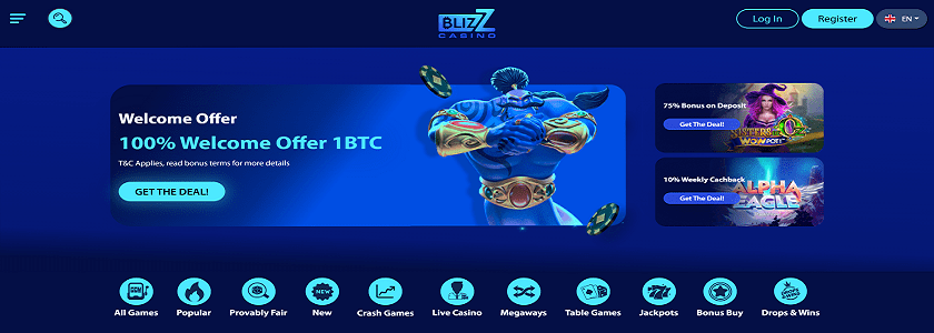 Blizz Casino Homepage