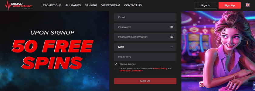 CasinoAdrenaline Homepage