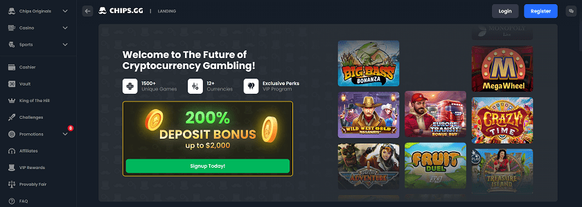 Chips.gg Homepage