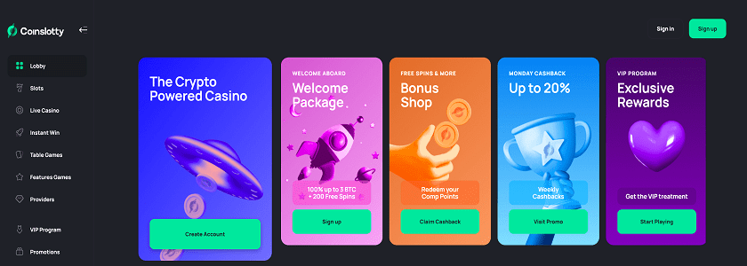 CoinSlotty Homepage