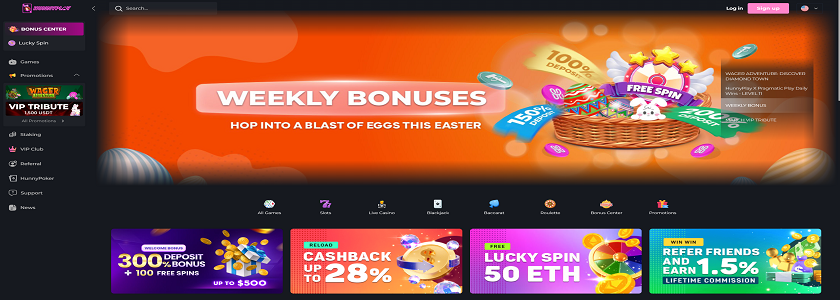 HunnyPlay Homepage