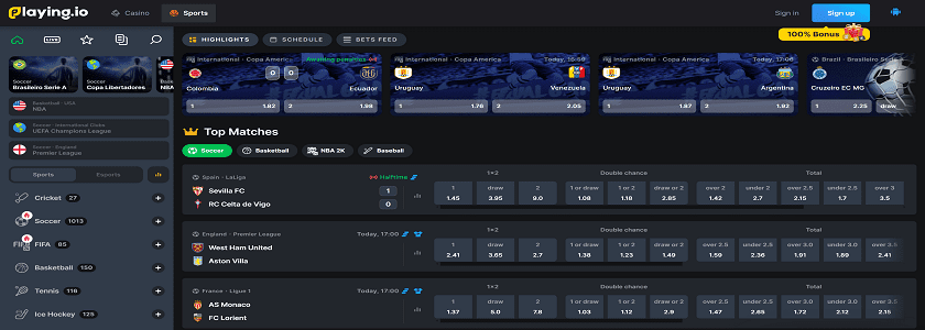 Playing.io Homepage