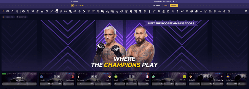 Roobet Homepage