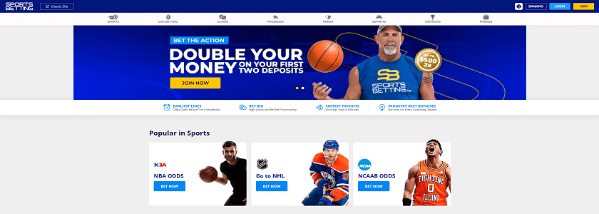 SportsBetting.ag Homepage