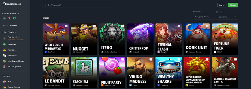 Sportsbet.io Homepage