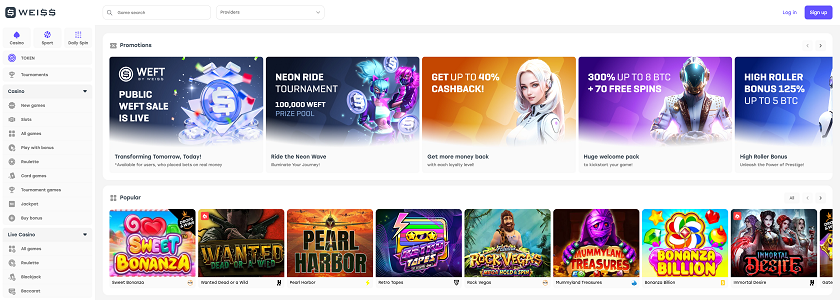 Weiss.bet Homepage