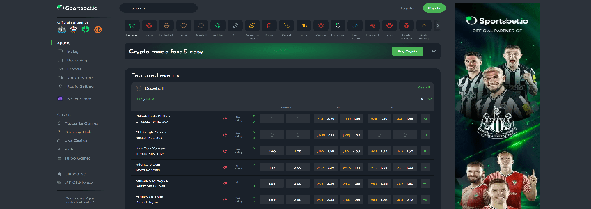 Sportsbet.io Homepage