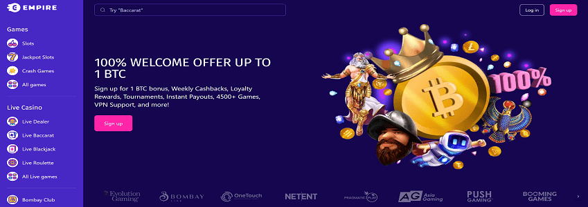 Empire.io Homepage