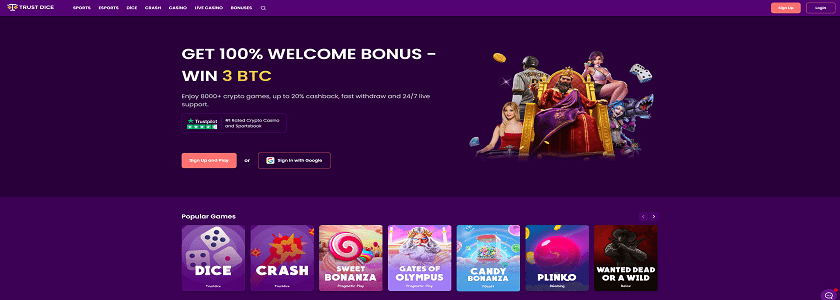 Trustdice Homepage