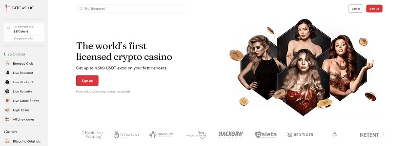 Bitcasino.io Homepage