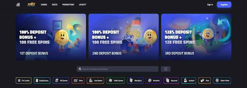 mBitCasino Homepage