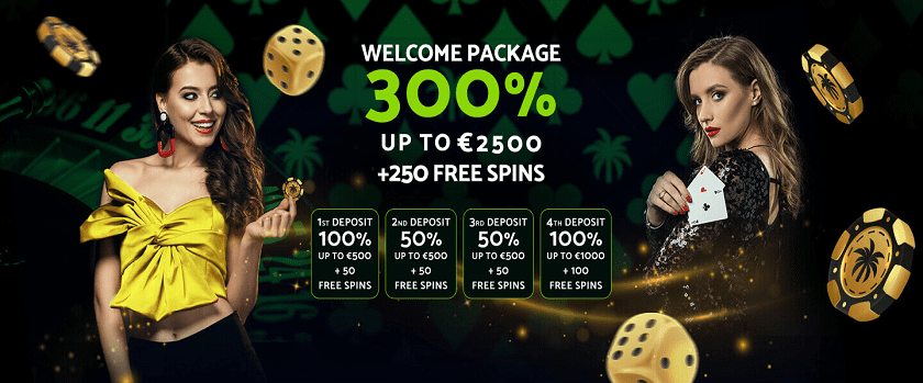 PalmSlots 300% Welcome Bonus Package