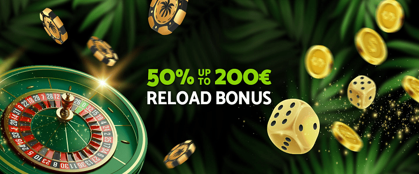 PalmSlots 50% Weekly Reload Bonus