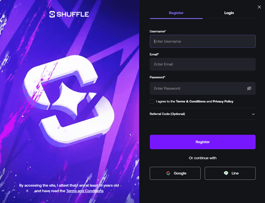 Can I Register Anonymously to Shuffle