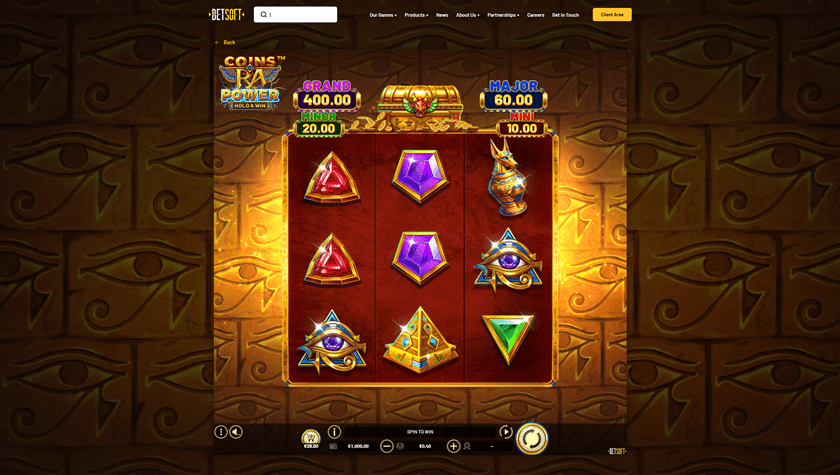 Coins of Ra Power – Hold & Win - Betsoft Slots
