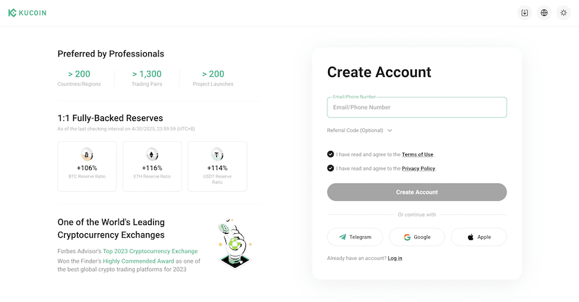 KuCoin Review Registration and KYC