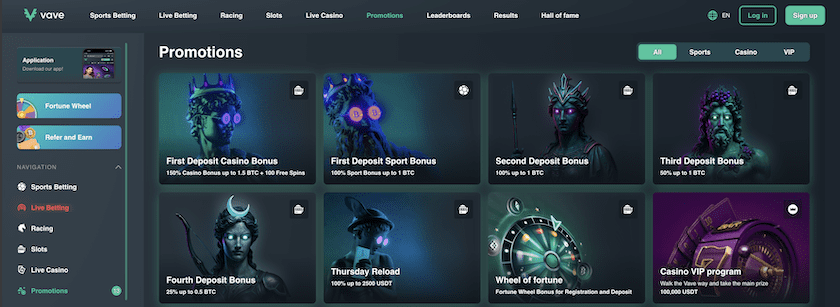 Vave Casino Bonus Offers and Free Spins
