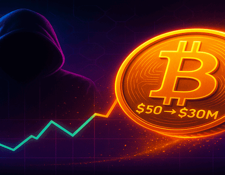 Bitcoin Investor Turns $50 into $30M with 59,999,900% Gain