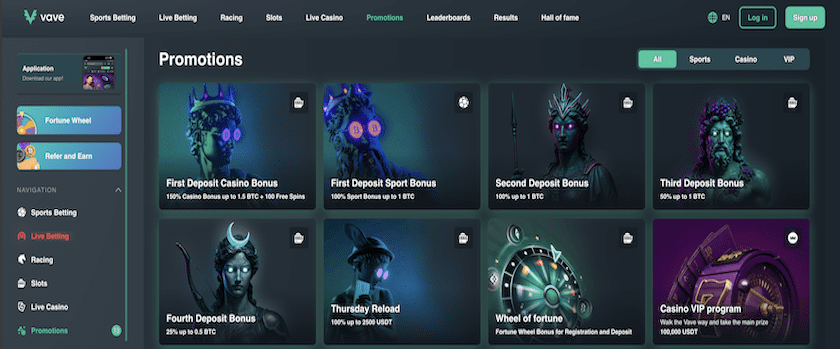 Vave Casino 150% Welcome Bonus