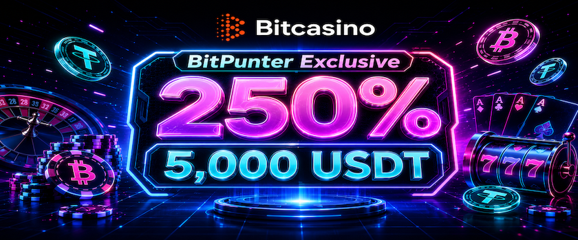 Bitcasino BitPunter Casino Bonus Hits 5,000 USDT